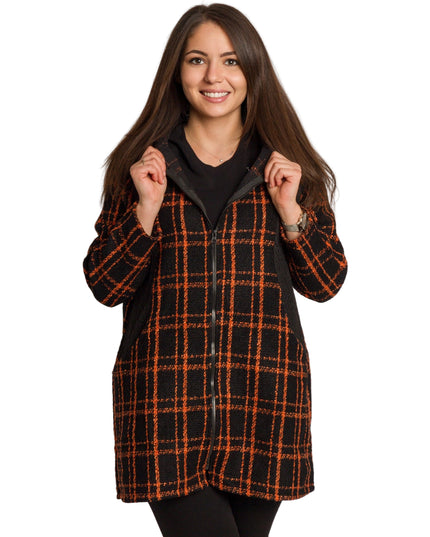 Cardigan elegant supradimensionat în culoarea mocha