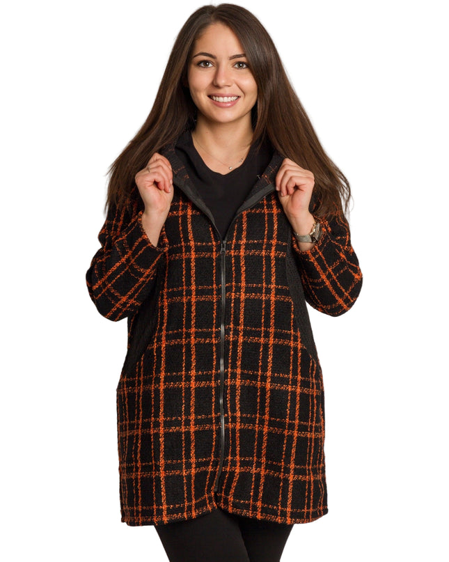 Cardigan elegant supradimensionat în culoarea mocha