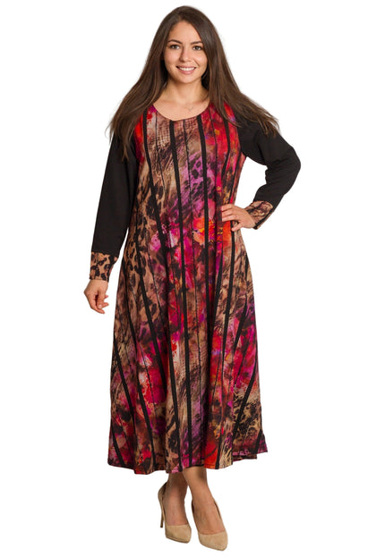 Rochie de vară din șifon, mărime maxi, cu motive florale