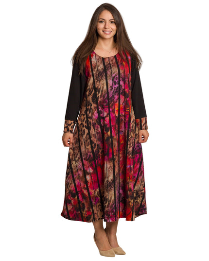 Rochie de vară din șifon, mărime maxi, cu motive florale