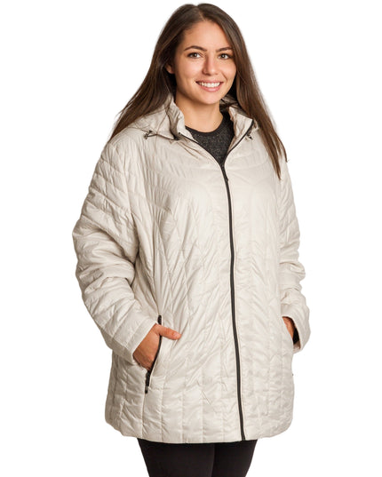 Jachetă de damă din burete cu glugă și buzunare