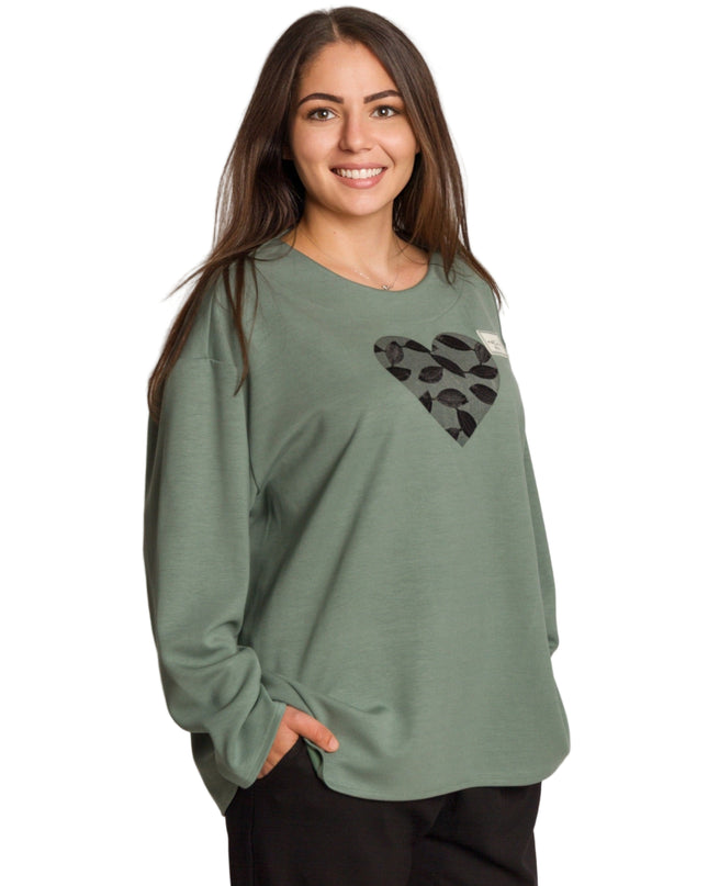 Set maxi pentru femei, verde, cu bluză și pantaloni colorați