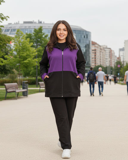 Ținută sport maxi cu buzunare în mărimi maxi