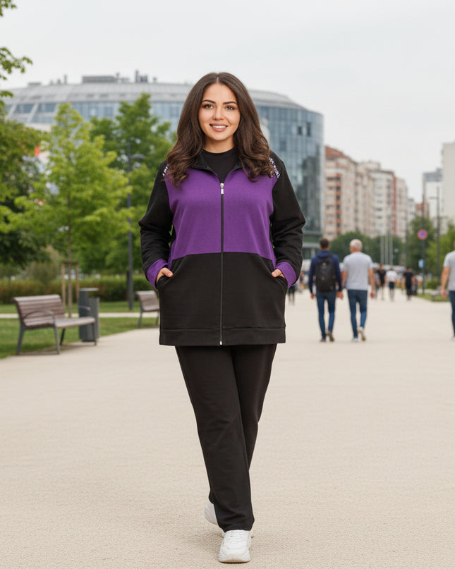 Ținută sport maxi cu buzunare în mărimi maxi