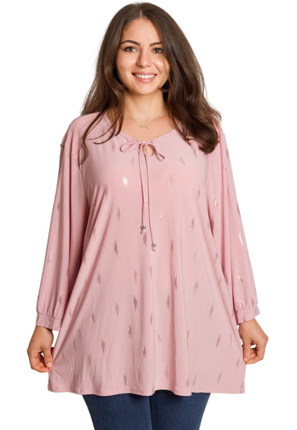 Tunică formală evazată cu tul în mărimi maxi