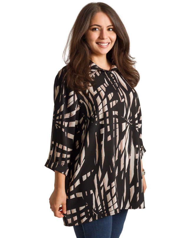 Cămașă albă formală cu croială lejeră, mărimi mari