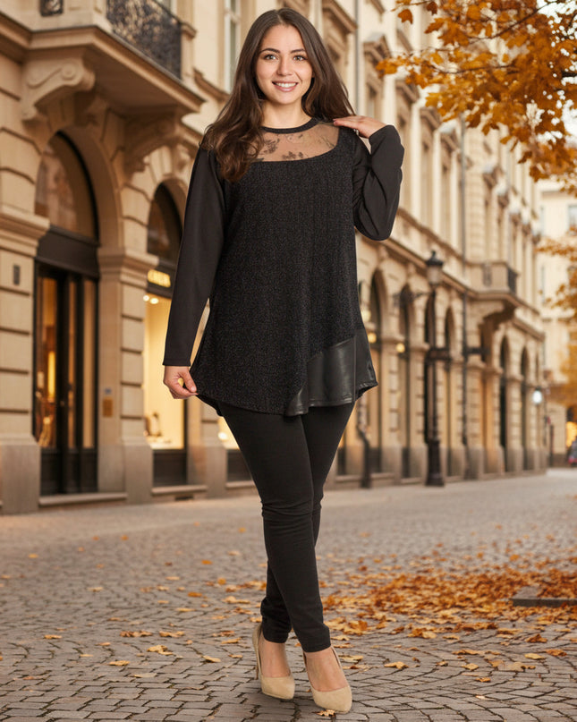 Cămașă albă formală cu croială lejeră, mărimi mari