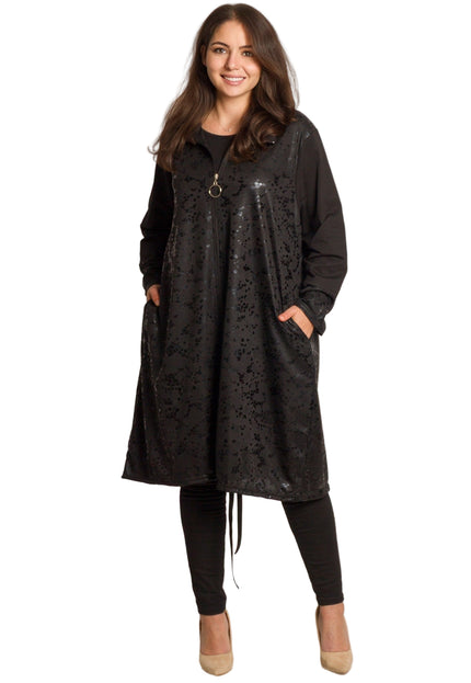 Cardigan elegant supradimensionat în culoarea mocha