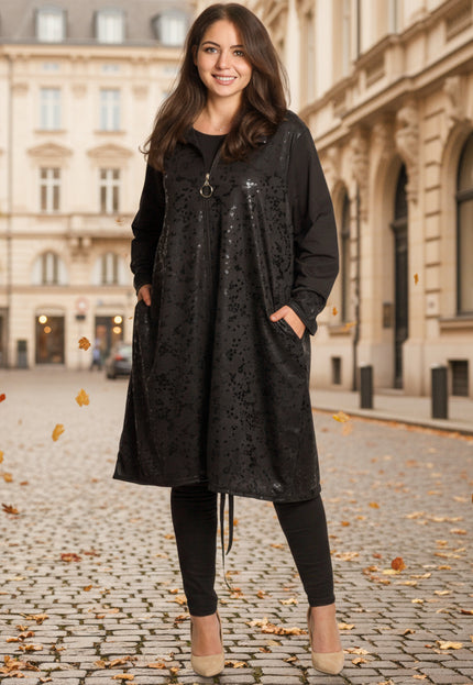 Cardigan elegant supradimensionat în culoarea mocha