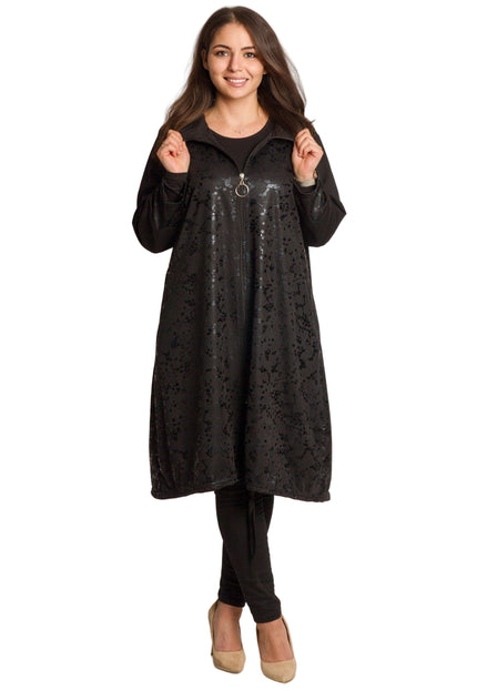 Cardigan elegant supradimensionat în culoarea mocha