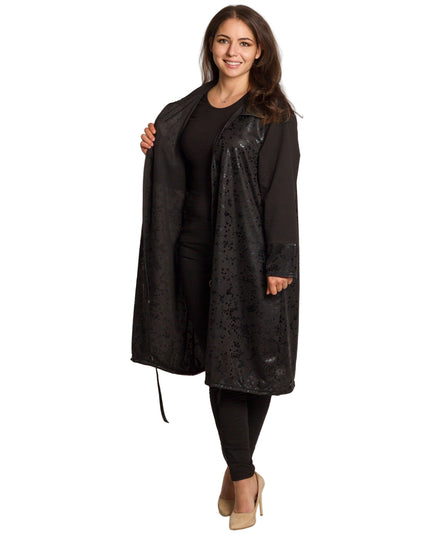 Cardigan elegant supradimensionat în culoarea mocha