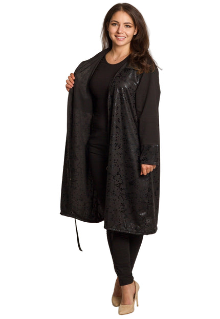 Cardigan elegant supradimensionat în culoarea mocha