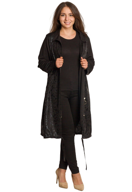 Cardigan elegant supradimensionat în culoarea mocha