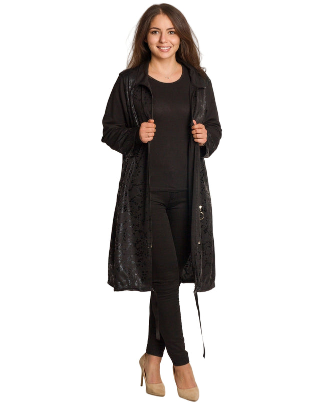 Cardigan elegant supradimensionat în culoarea mocha