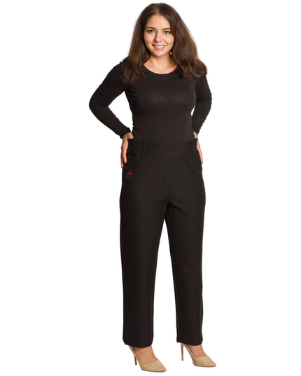 Blugi de damă cu elastic și șireturi, mărimi mari