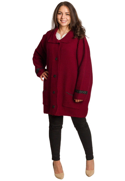 Cardigan elegant supradimensionat în culoarea mocha