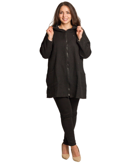 Cardigan elegant supradimensionat în culoarea mocha