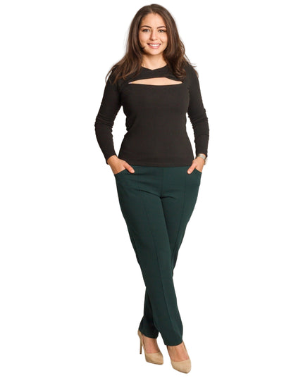 Blugi de damă cu elastic și șireturi, mărimi mari