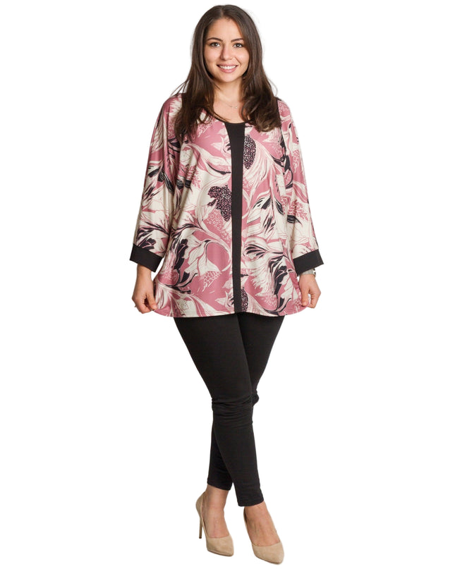 Tunică maxi formală cu flori roșii din șifon și maiou