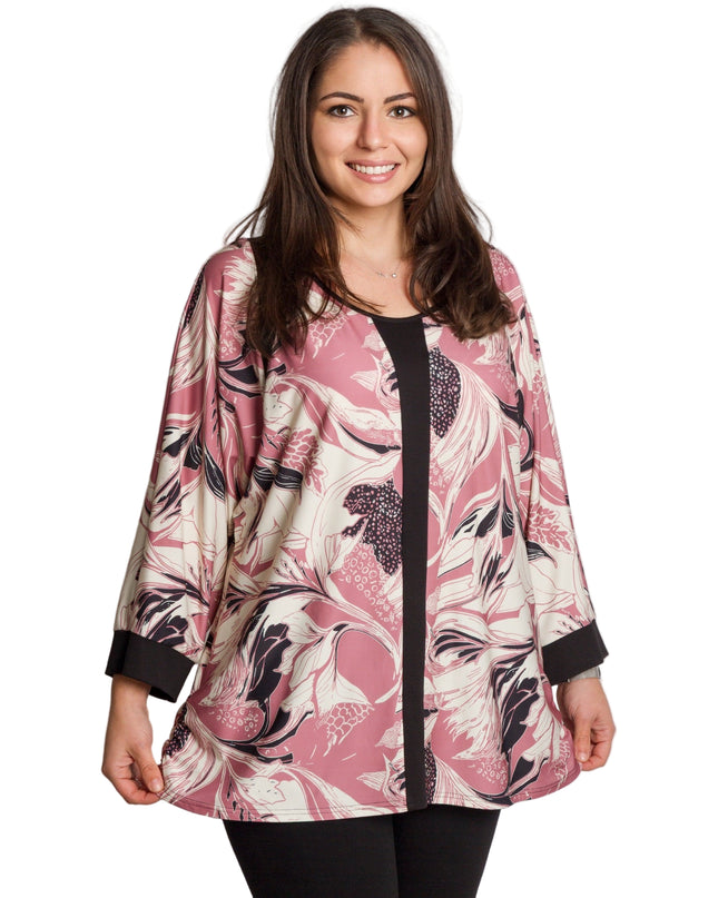 Tunică maxi formală cu flori roșii din șifon și maiou