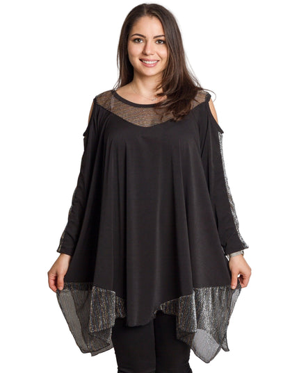 Tunică asimetrică pentru femei cu broderie artistică - Model lejer