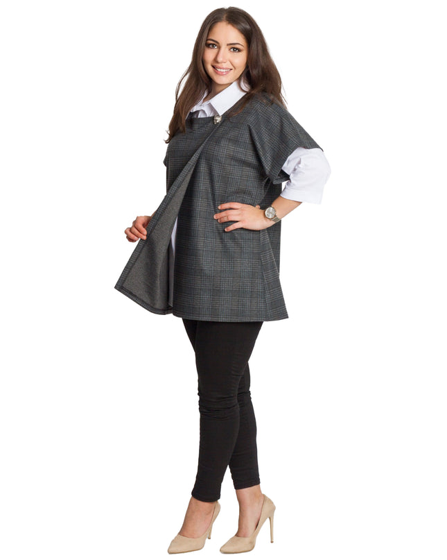 Set cămașă și vestă maxi cu perlă decorativă