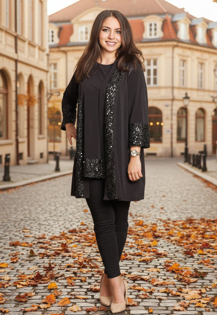 Tunică asimetrică pentru femei cu broderie artistică - Model lejer