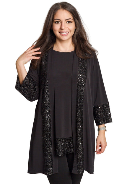Tunică asimetrică pentru femei cu broderie artistică - Model lejer