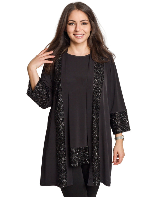 Tunică asimetrică pentru femei cu broderie artistică - Model lejer