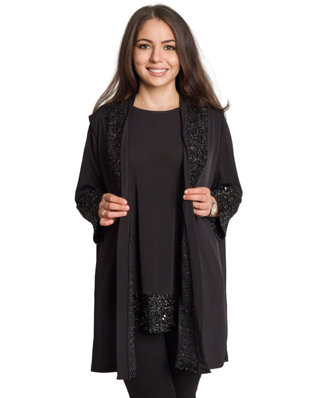 Tunică asimetrică pentru femei cu broderie artistică - Model lejer