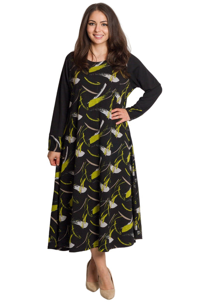 Rochie de vară din șifon, mărime maxi, cu motive florale