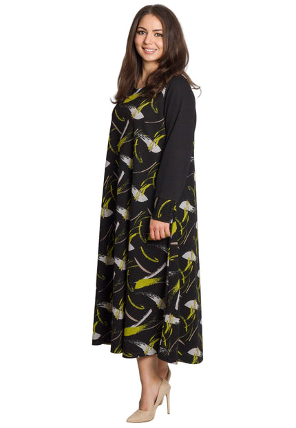 Rochie de vară din șifon, mărime maxi, cu motive florale
