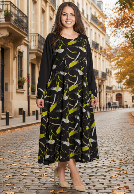Rochie de vară din șifon, mărime maxi, cu motive florale