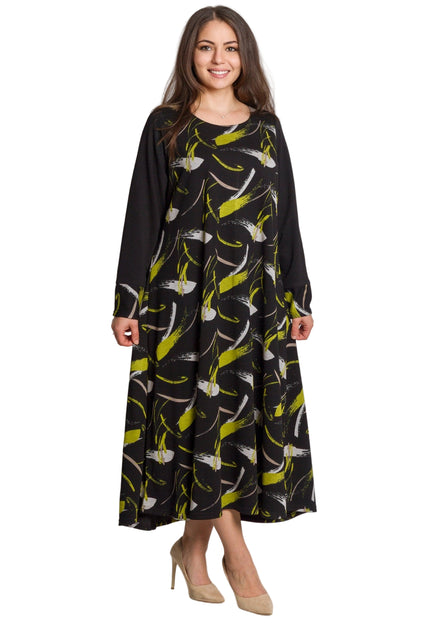 Rochie de vară din șifon, mărime maxi, cu motive florale