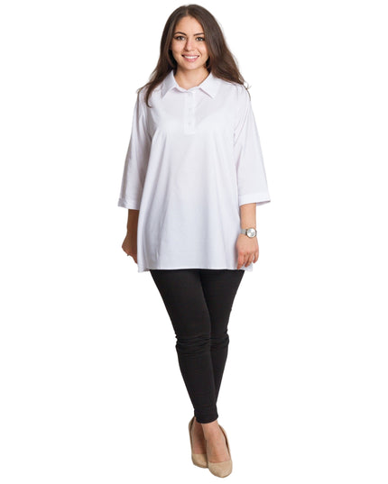 Set cămașă și vestă maxi cu perlă decorativă