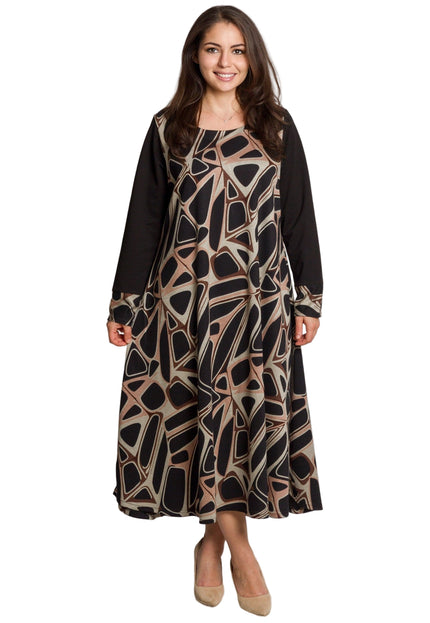 Rochie de vară din șifon, mărime maxi, cu motive florale