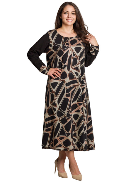 Rochie de vară din șifon, mărime maxi, cu motive florale