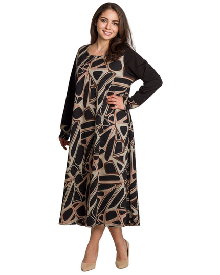 Rochie de vară din șifon, mărime maxi, cu motive florale