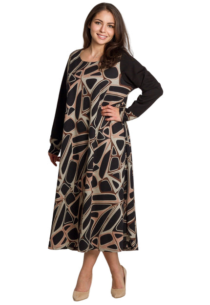 Rochie de vară din șifon, mărime maxi, cu motive florale