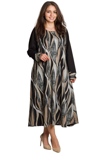 Rochie de vară din șifon, mărime maxi, cu motive florale