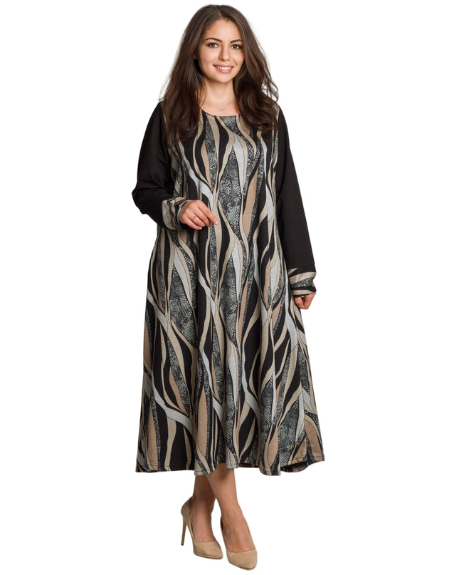 Rochie de vară din șifon, mărime maxi, cu motive florale