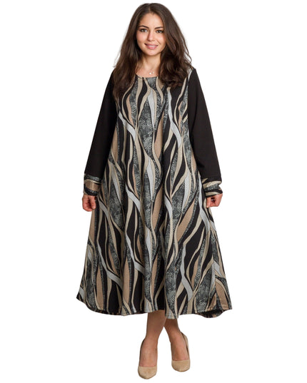 Rochie de vară din șifon, mărime maxi, cu motive florale