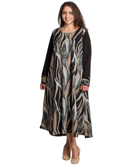 Rochie de vară din șifon, mărime maxi, cu motive florale