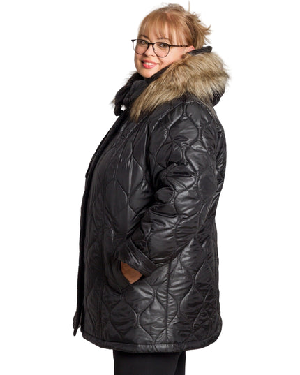 Jachetă de damă din burete cu glugă și buzunare