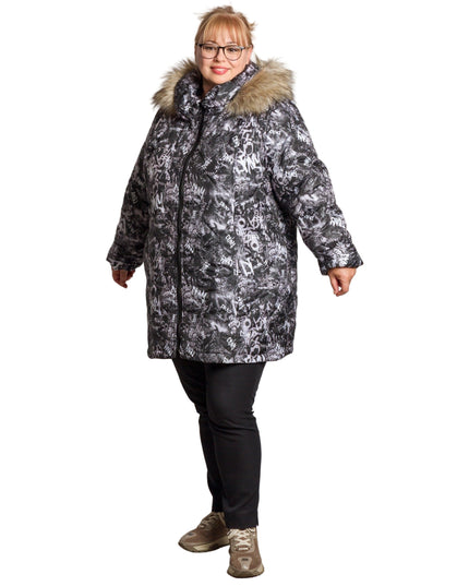 Jachetă de damă din burete cu glugă și buzunare