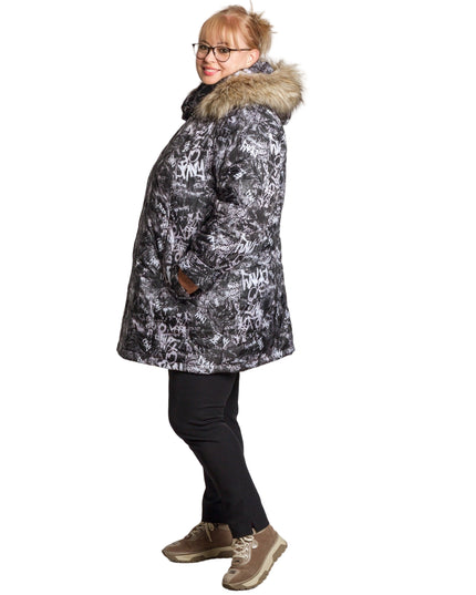 Jachetă de damă din burete cu glugă și buzunare