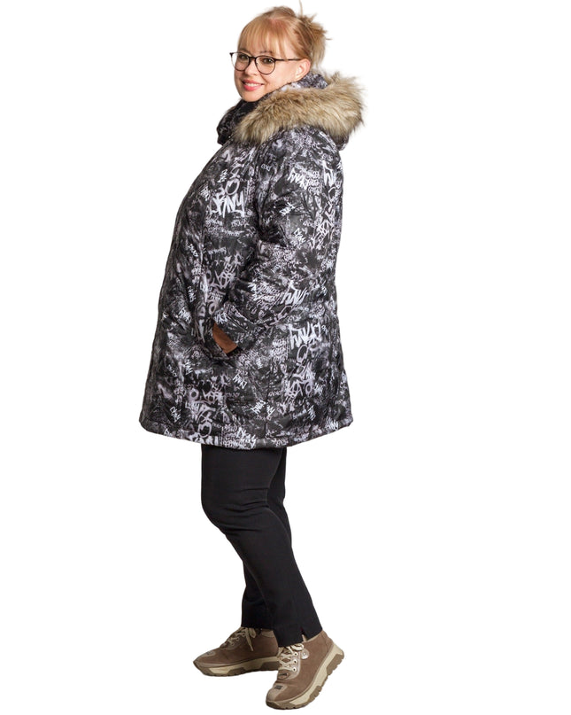 Jachetă de damă din burete cu glugă și buzunare