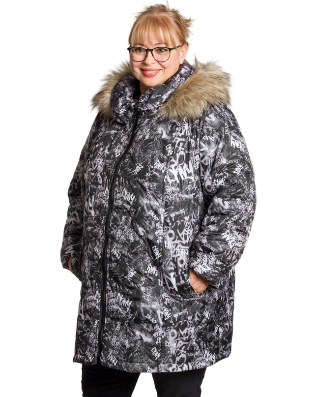 Jachetă de damă din burete cu glugă și buzunare