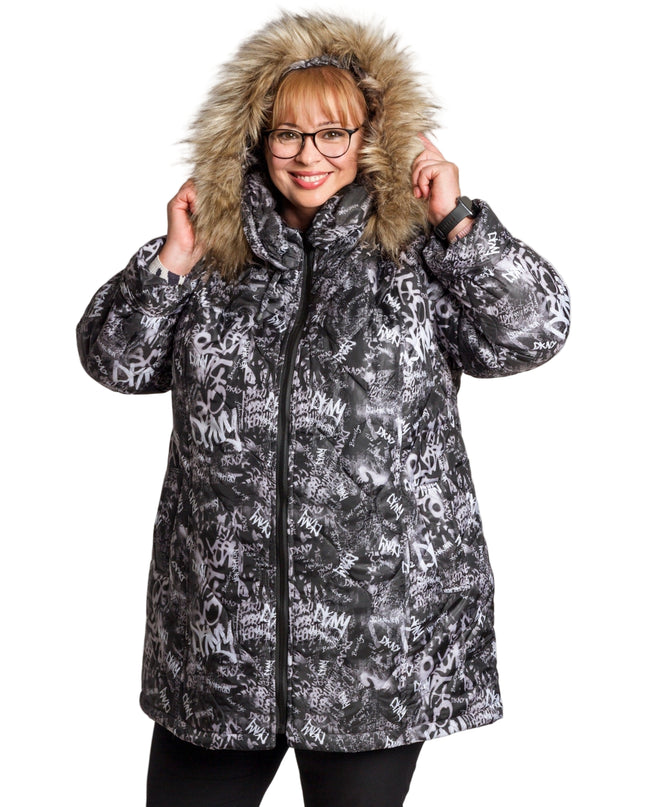 Jachetă de damă din burete cu glugă și buzunare