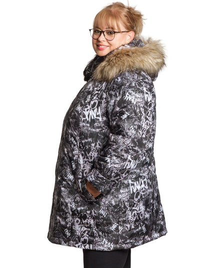 Jachetă de damă din burete cu glugă și buzunare